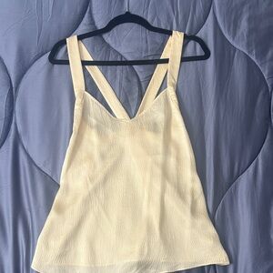J. Crew Cream Silk Tank Top